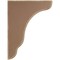 Ekena Millwork 1 3/4"W x 7 1/4"D x 9 1/2"H Plymouth Wood Vintage Decor Bracket, Weathered Brown BKTWD02X07X10PLBR - alternate 3